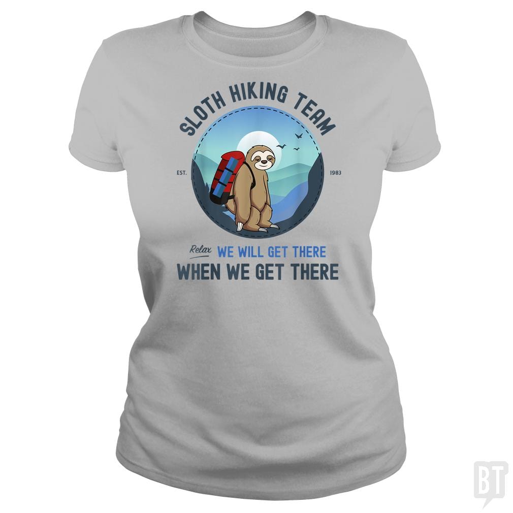 Funny Sloth Hiking Team - BustedTees.com