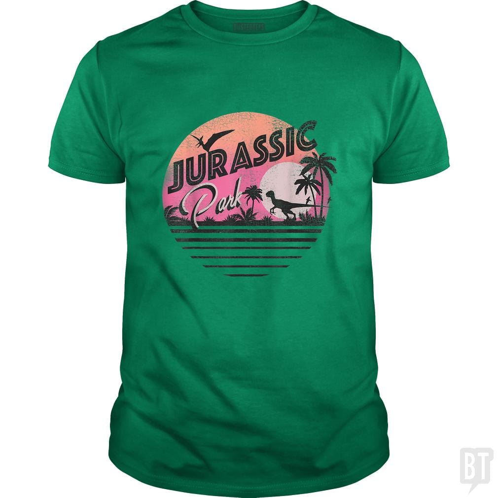 Retro 90s Dinosaur Scene