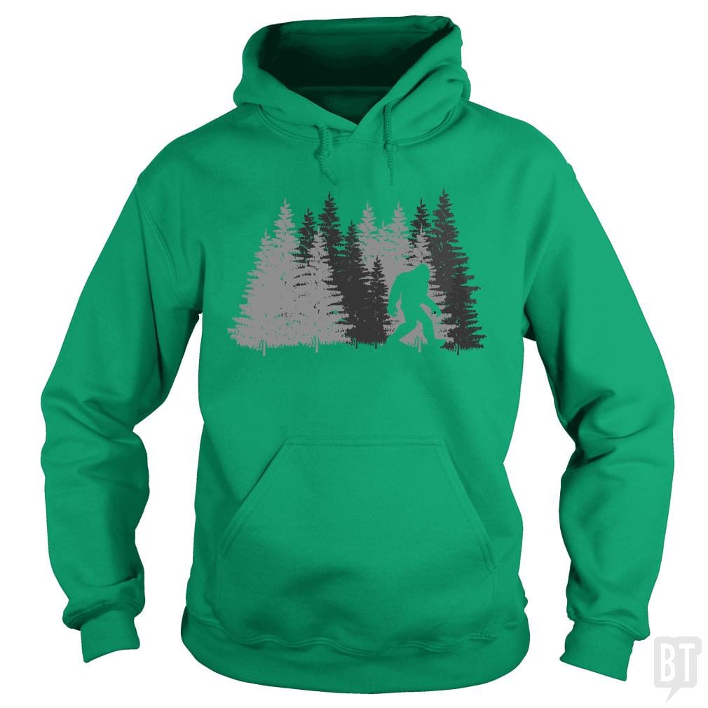 Funny Bigfoot In Forest - BustedTees.com