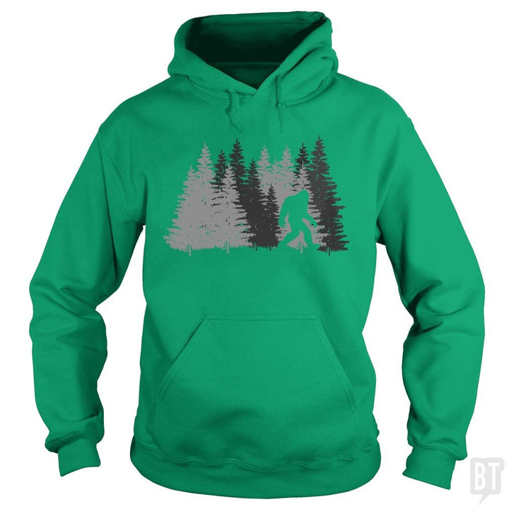 Funny Bigfoot In Forest - BustedTees.com