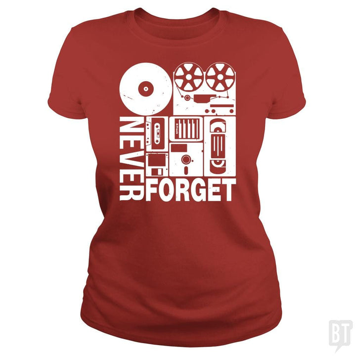 Never Forget Cassette Tape Disk Floppy - BustedTees.com