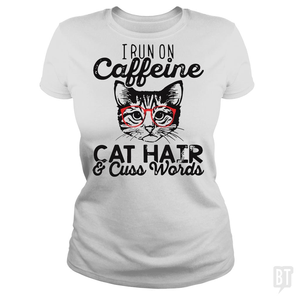 i run on cafeeine t shirt - BustedTees.com