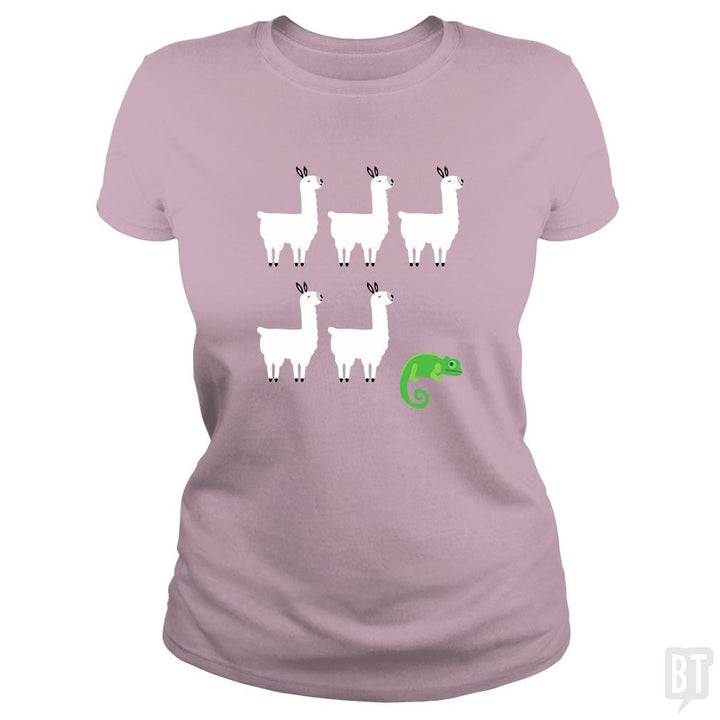 Llama, Llama, Llama, Llama, Llama, Chameleon - BustedTees.com