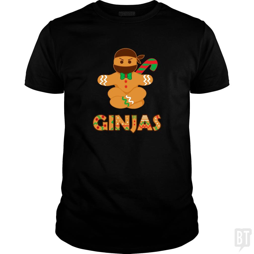 Ginjas Ginger Bread Ninja Christmas Holiday - BustedTees.com