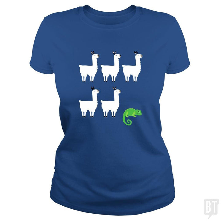 Llama, Llama, Llama, Llama, Llama, Chameleon - BustedTees.com