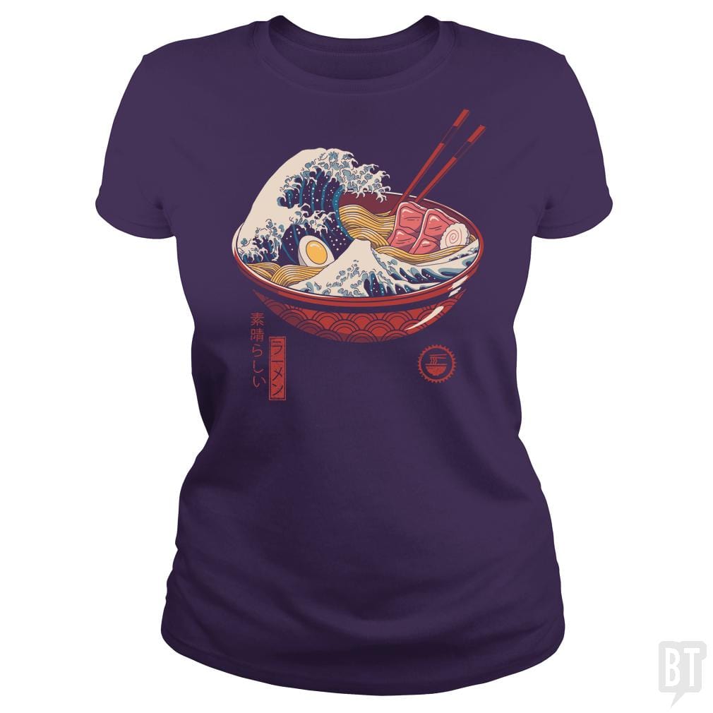 Great Ramen Wave - BustedTees.com