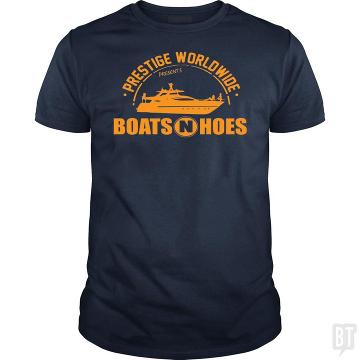 Prestige Worldwide Presents Boats and Hoes shirt - BustedTees.com