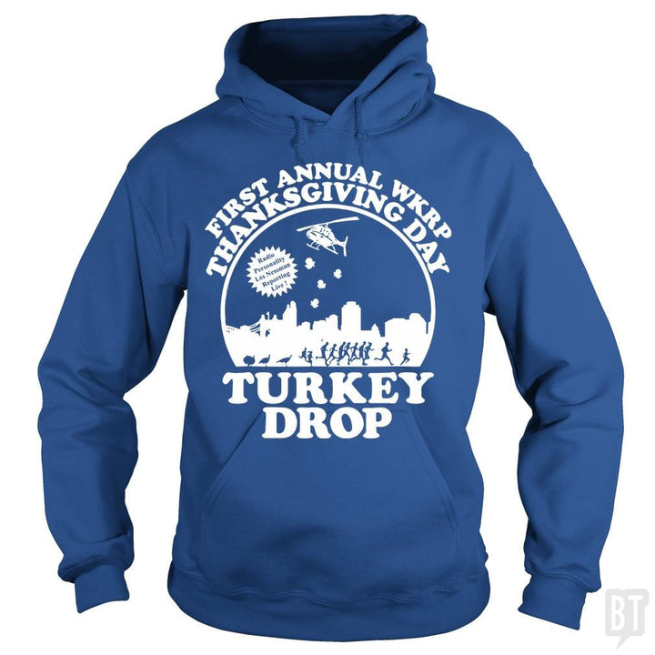 Funny Turkey Thanksgiving Day Shirt Wkrp-Turkey-Dr - BustedTees.com