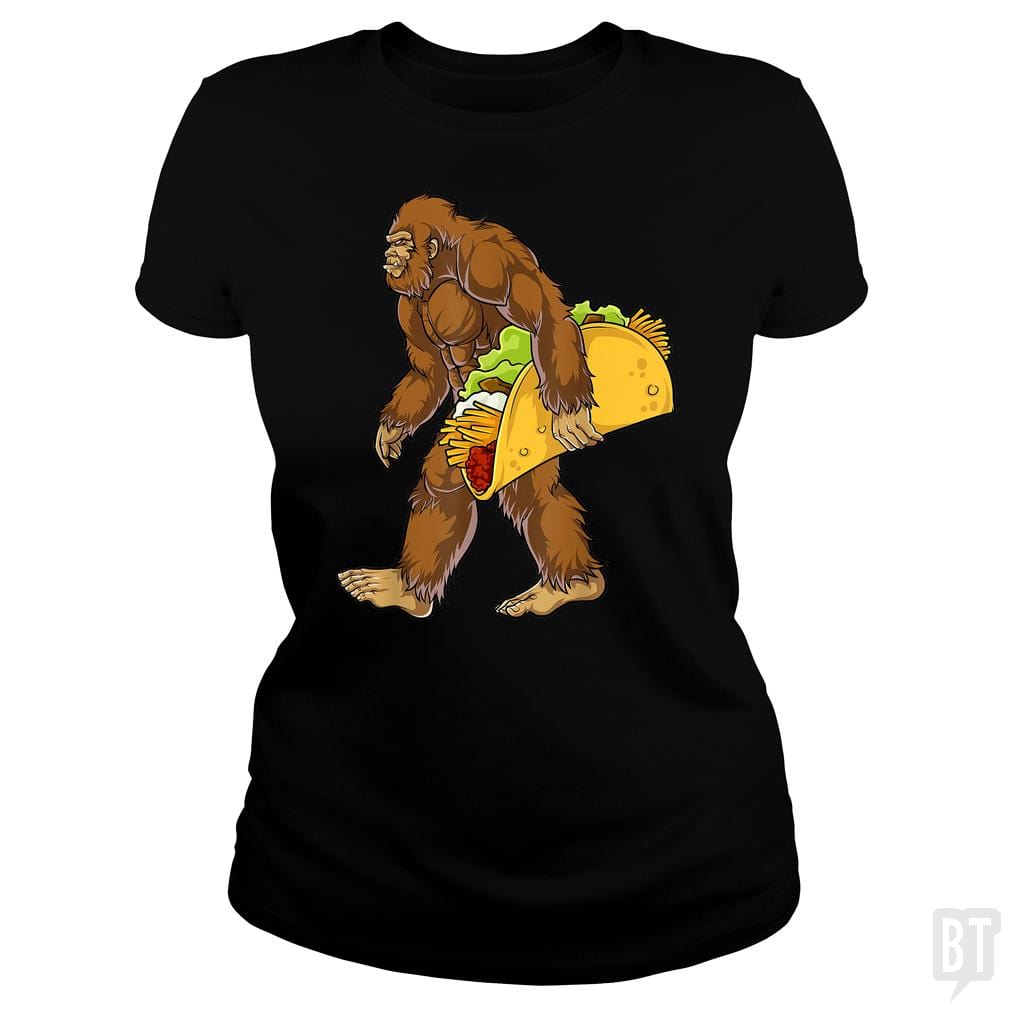 Bigfoot Carrying Taco - BustedTees.com
