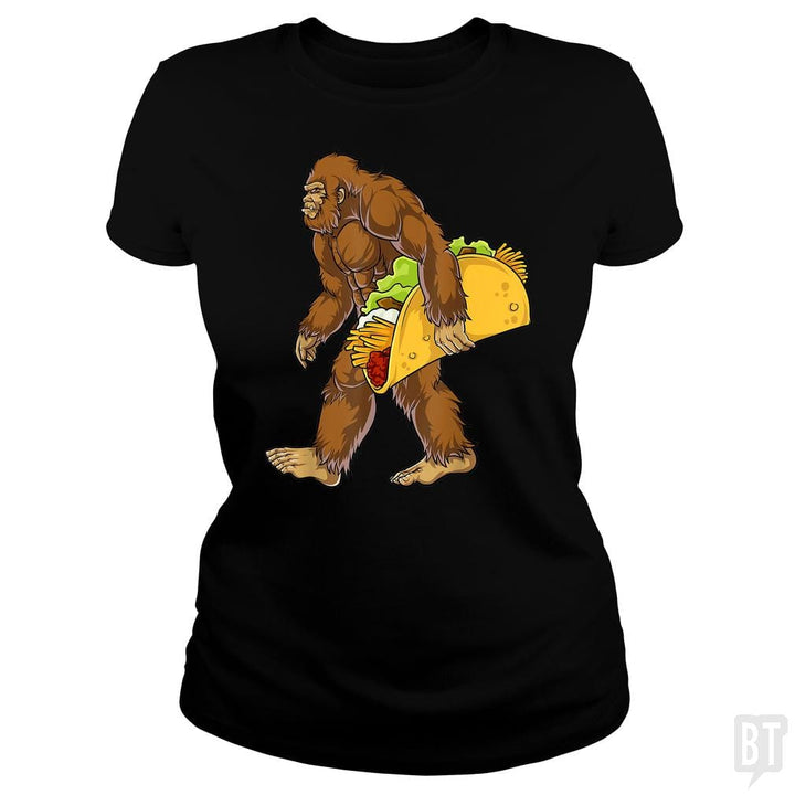 Bigfoot Carrying Taco - BustedTees.com
