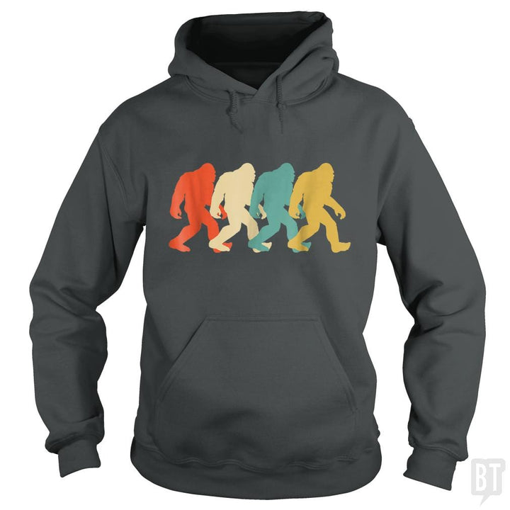 Bigfoot Silhouette Retro Pop Art Sasquatch Graphic - BustedTees.com