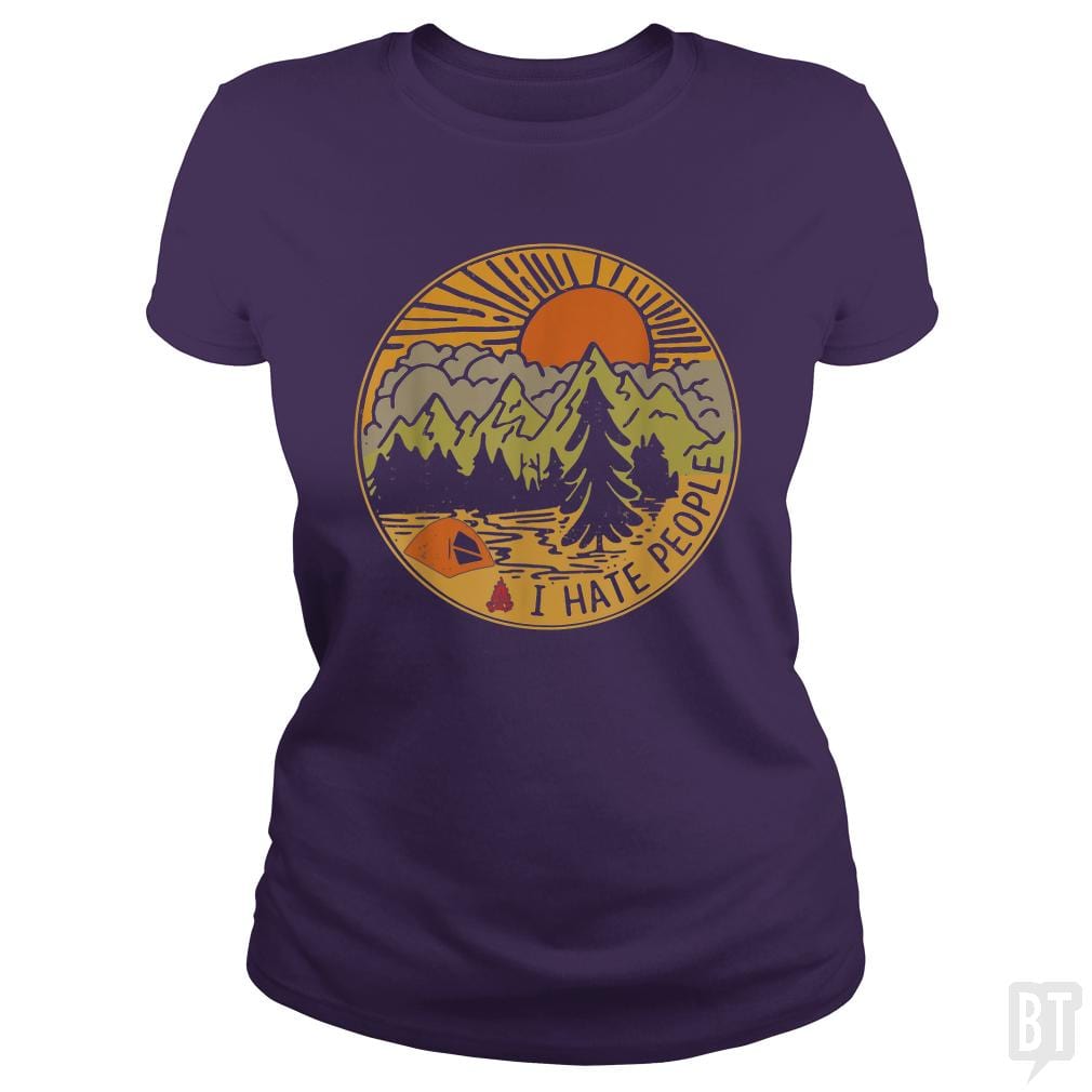 Love Camping I Hate People - BustedTees.com