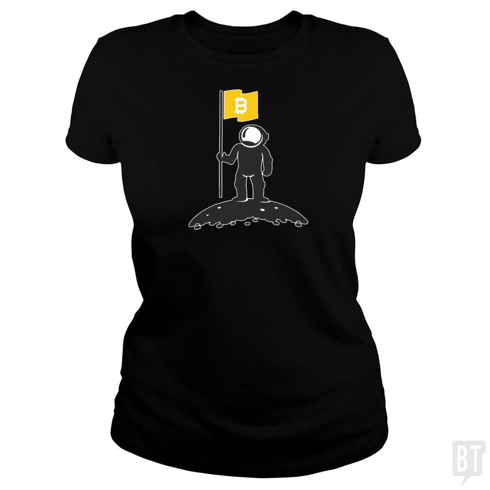 Bitcoin To The Moon Tee Bitcoin Shirt - BustedTees.com