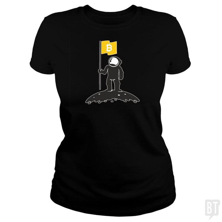 Bitcoin To The Moon Tee Bitcoin Shirt - BustedTees.com