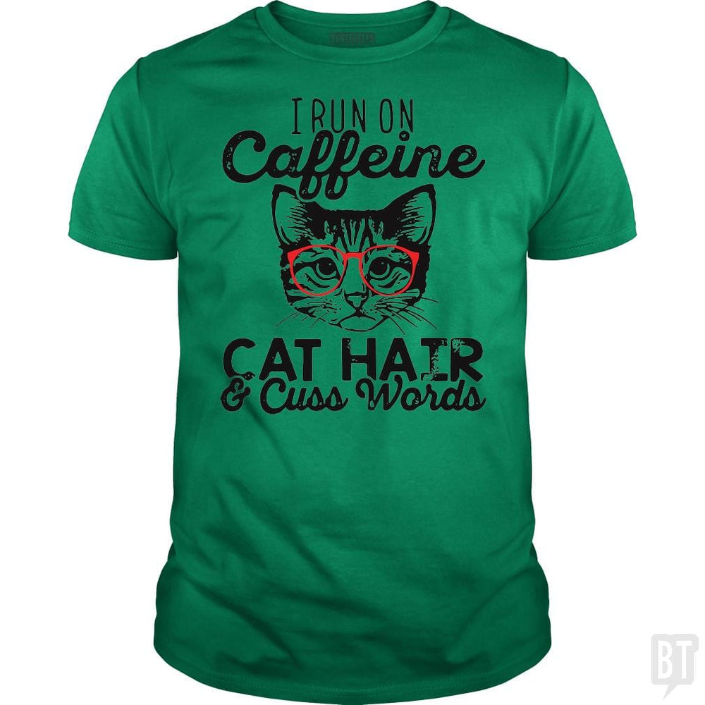 i run on cafeeine t shirt - BustedTees.com