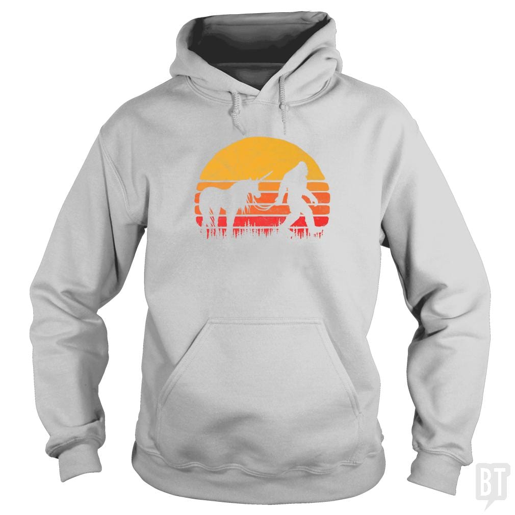 Funny Bigfoot Sasquatch and Unicorn Shirt - BustedTees.com