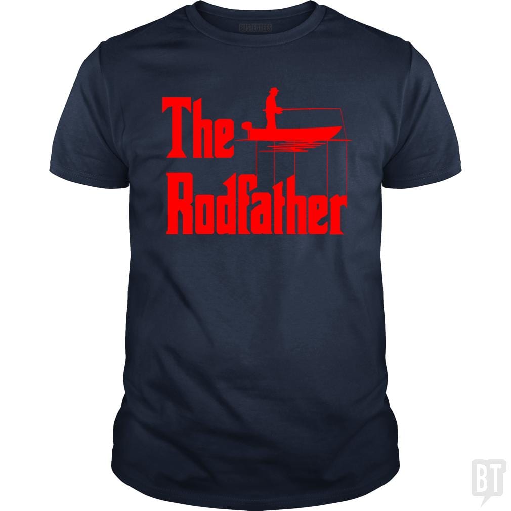 The Rodfather. Funny Fishing Tshirt for Fisherman - BustedTees.com