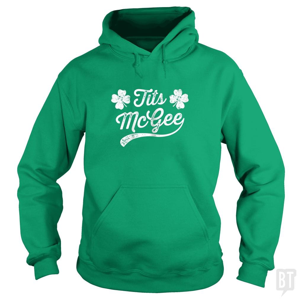 Womens Tits McGee Funny St. Patrick's Day Shamrock - BustedTees.com