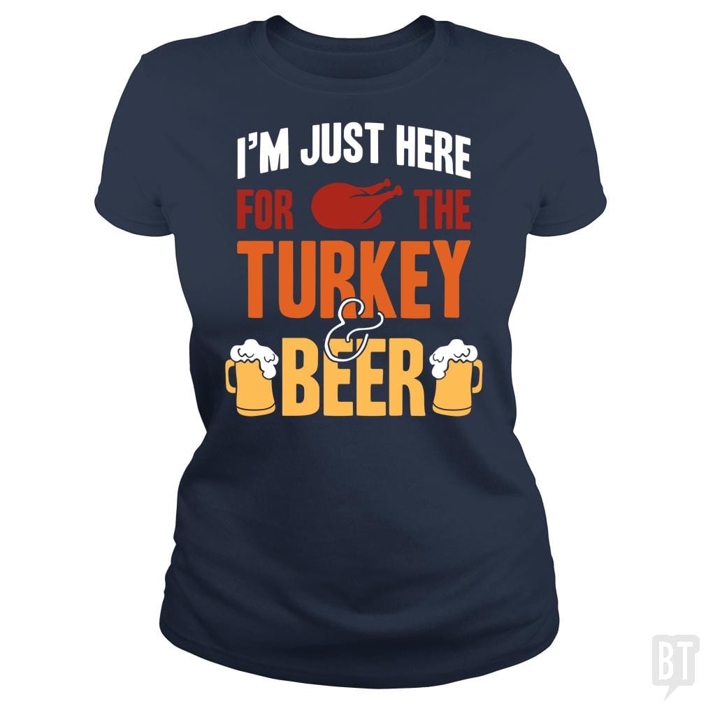 Turkey And Beer - BustedTees.com