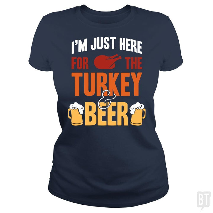 Turkey And Beer - BustedTees.com