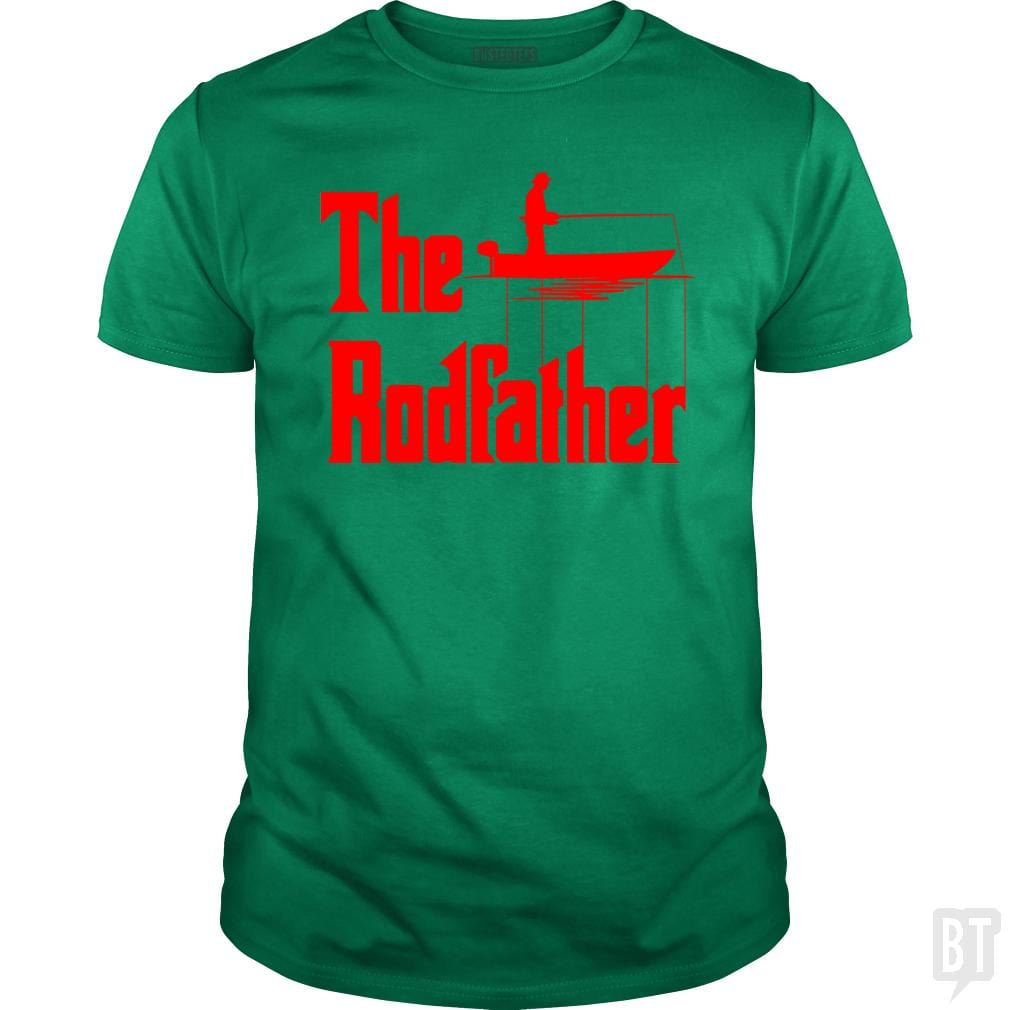 The Rodfather. Funny Fishing Tshirt for Fisherman - BustedTees.com