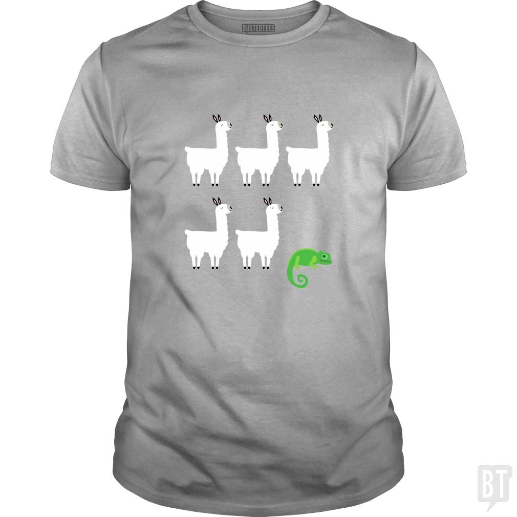 Llama, Llama, Llama, Llama, Llama, Chameleon - BustedTees.com