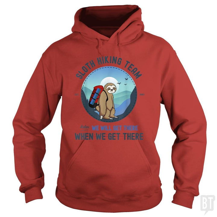 Funny Sloth Hiking Team - BustedTees.com