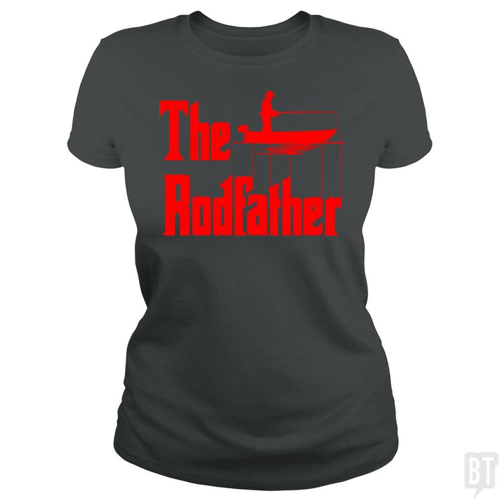 The Rodfather. Funny Fishing Tshirt for Fisherman - BustedTees.com