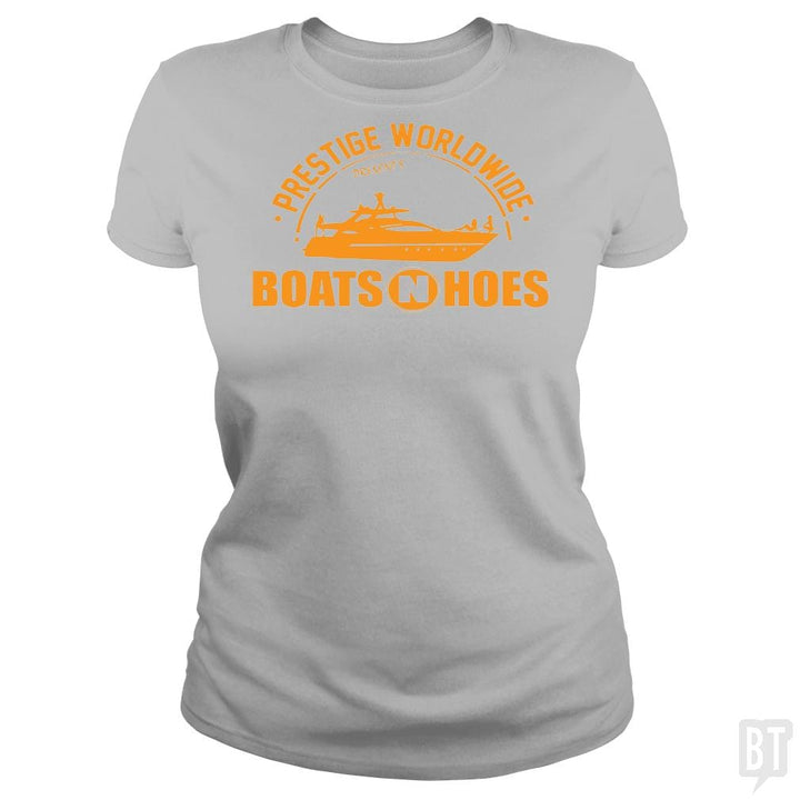 Prestige Worldwide Presents Boats and Hoes shirt - BustedTees.com