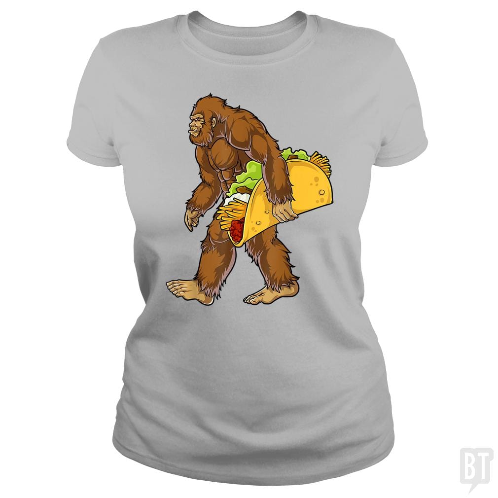 Bigfoot Carrying Taco - BustedTees.com
