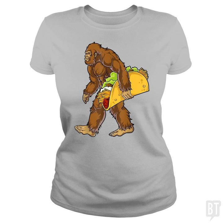 Bigfoot Carrying Taco - BustedTees.com