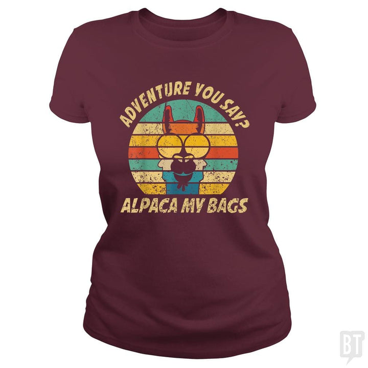Vintage Alpaca Adventure You Say? Alpaca My Bags - BustedTees.com
