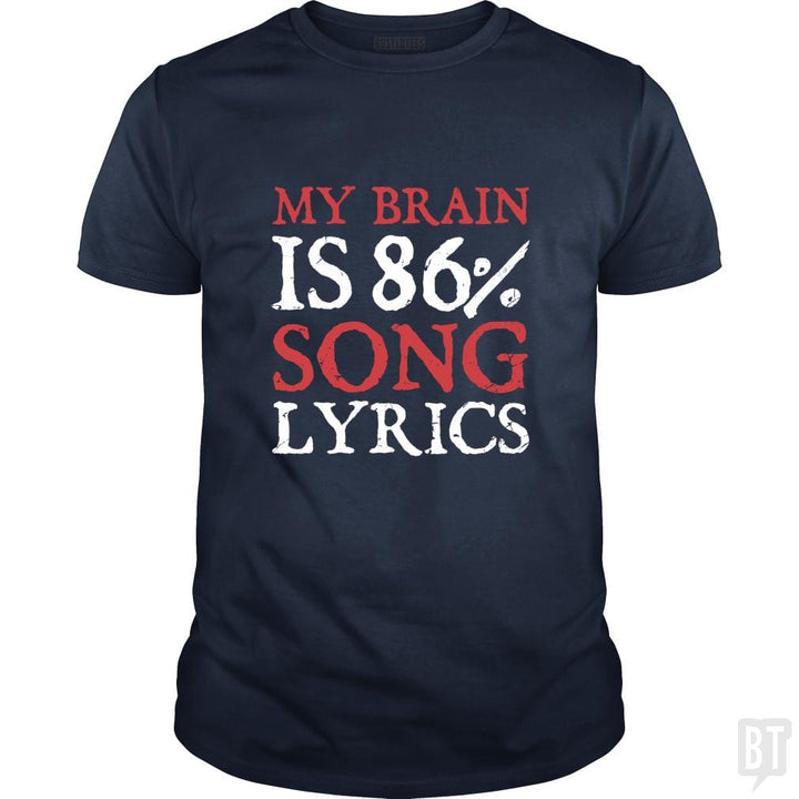 Lyrics Brain - BustedTees.com