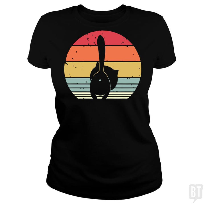 Cat Back Retro - BustedTees.com