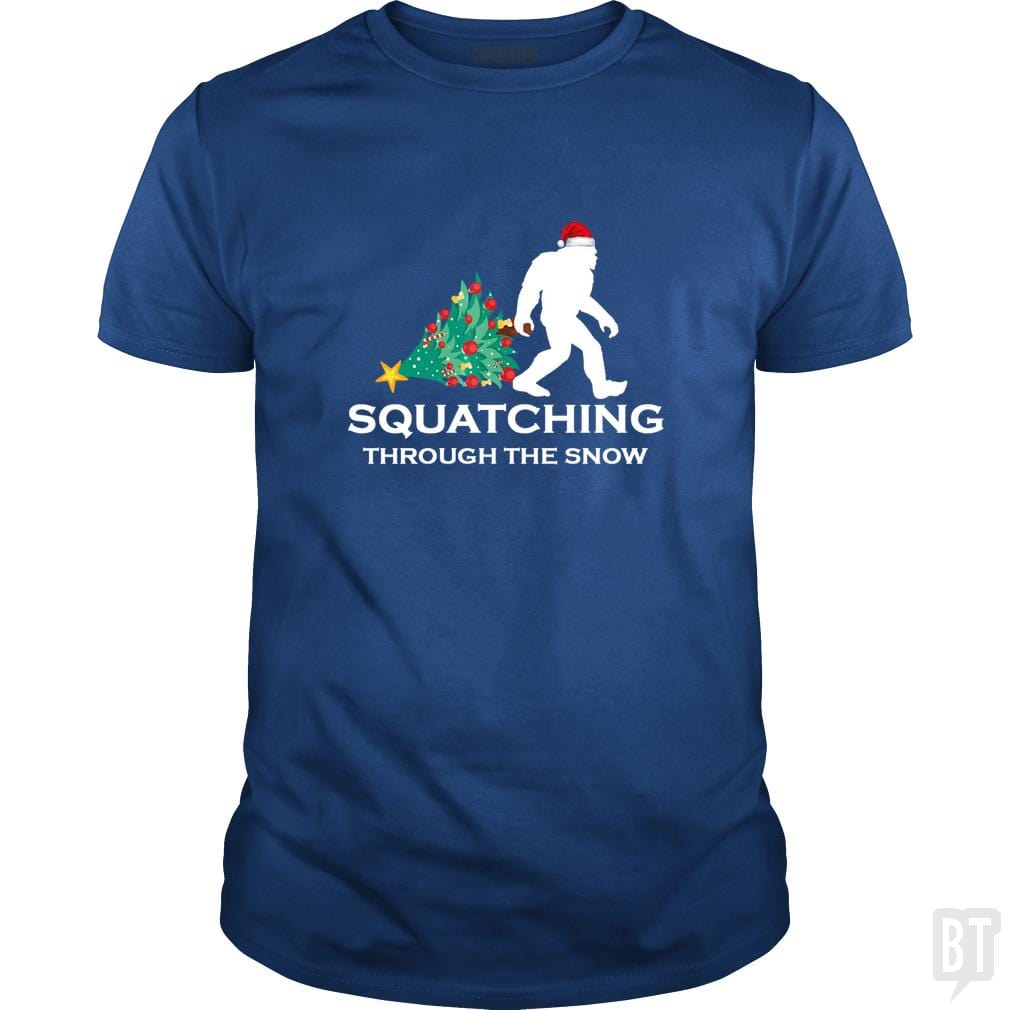 Funny Sasquatch Christmas Gift Squatching Bigfoot - BustedTees.com