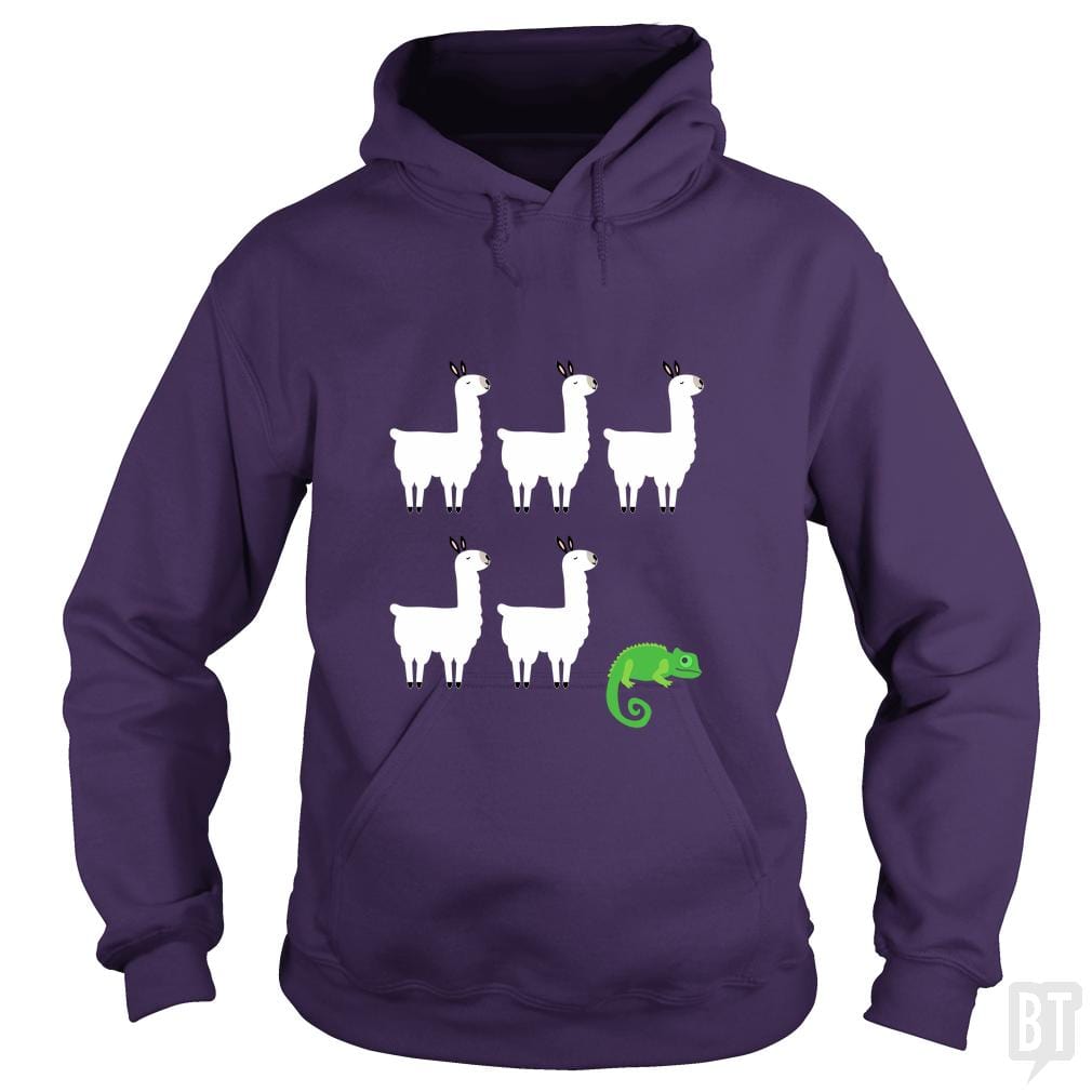 Llama, Llama, Llama, Llama, Llama, Chameleon - BustedTees.com