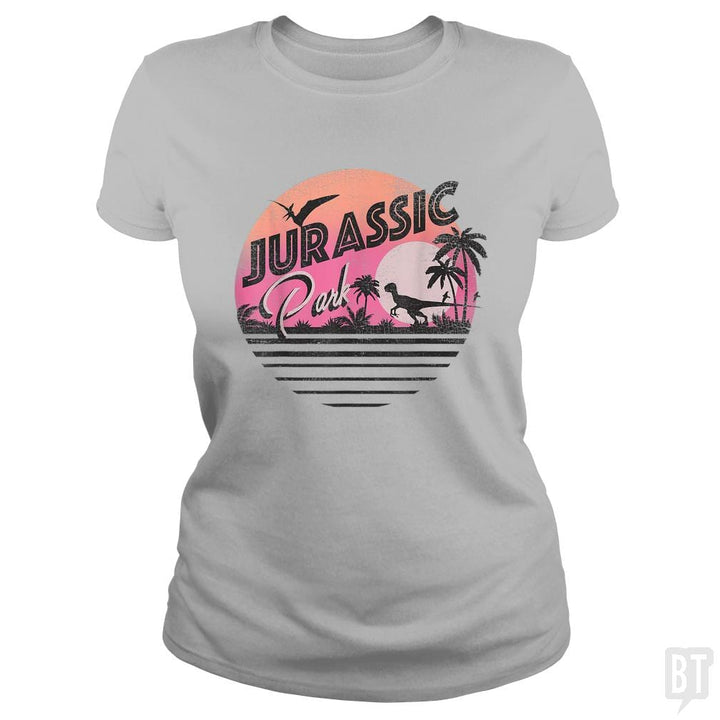 Retro 90's Dinosaur Scene - BustedTees.com