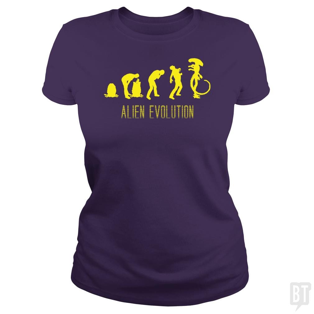 Alien Evolution - BustedTees.com