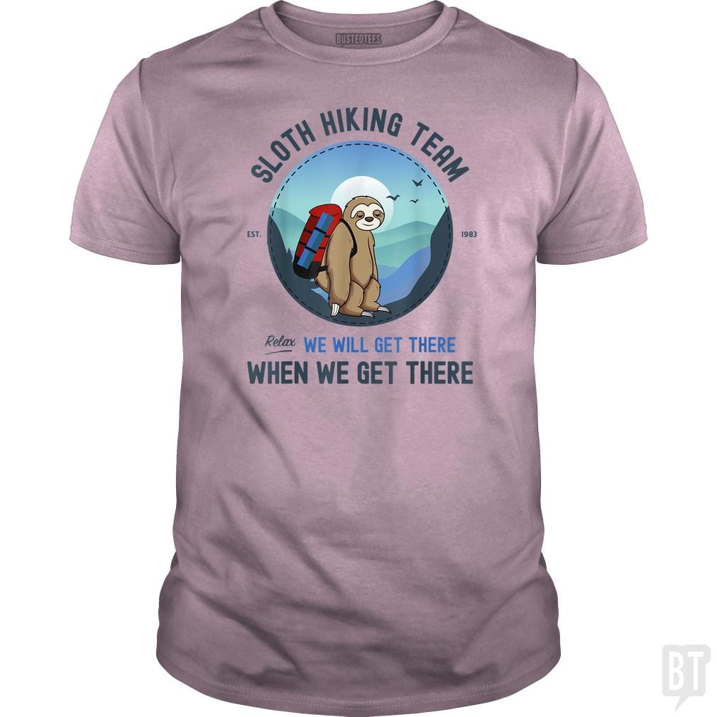 Funny Sloth Hiking Team - BustedTees.com