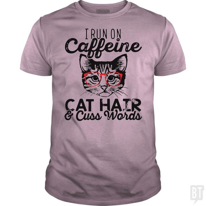 i run on cafeeine t shirt - BustedTees.com