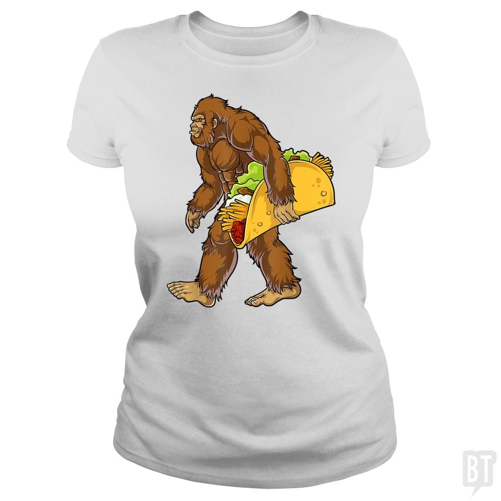 Bigfoot Carrying Taco - BustedTees.com