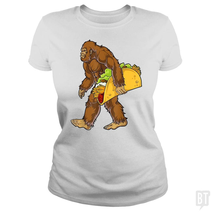 Bigfoot Carrying Taco - BustedTees.com