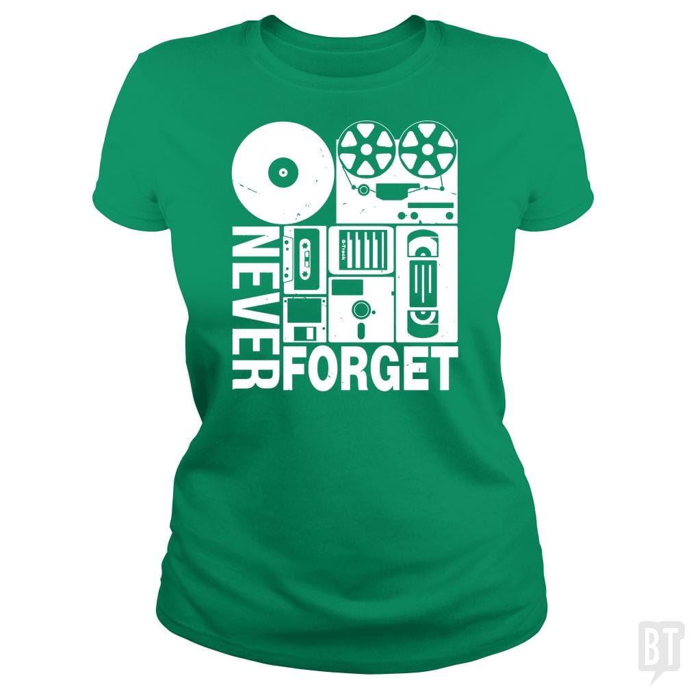 Never Forget Cassette Tape Disk Floppy - BustedTees.com