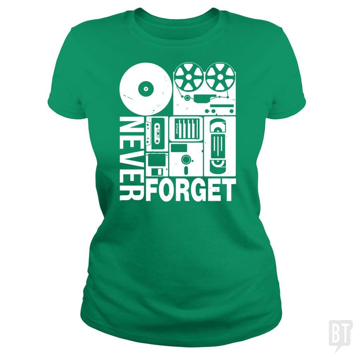 Never Forget Cassette Tape Disk Floppy - BustedTees.com