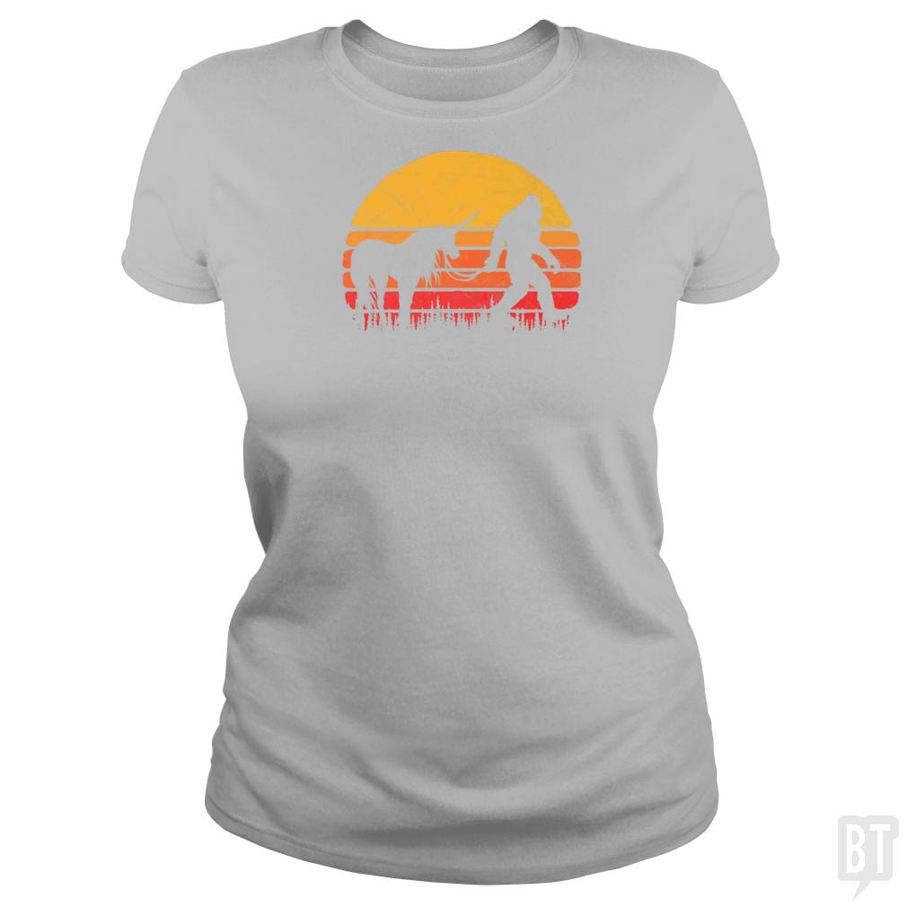 Funny Bigfoot Sasquatch and Unicorn Shirt - BustedTees.com