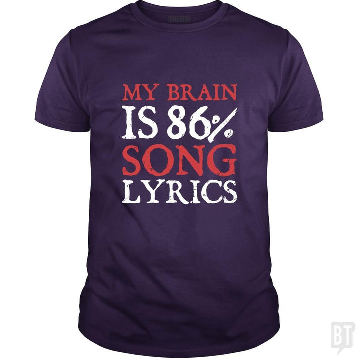 Lyrics Brain - BustedTees.com