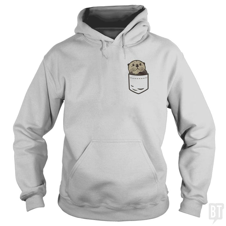 Sea Otter Pocket Animal Shirt Otter Lover Christma - BustedTees.com