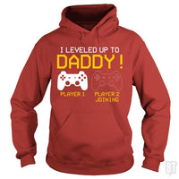 Load image into Gallery viewer, I Leveled Up To Daddy T-shirt New Gamer Dad Gifts - BustedTees.com

