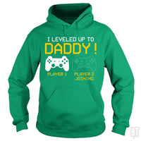 Load image into Gallery viewer, I Leveled Up To Daddy T-shirt New Gamer Dad Gifts - BustedTees.com
