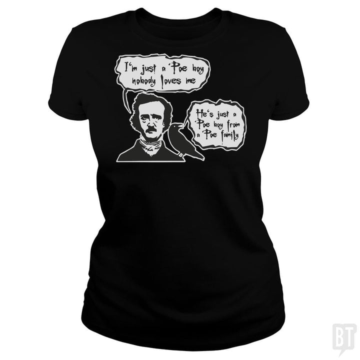 Bohemian Poe, Edgar Allan Poe, Raven - BustedTees.com